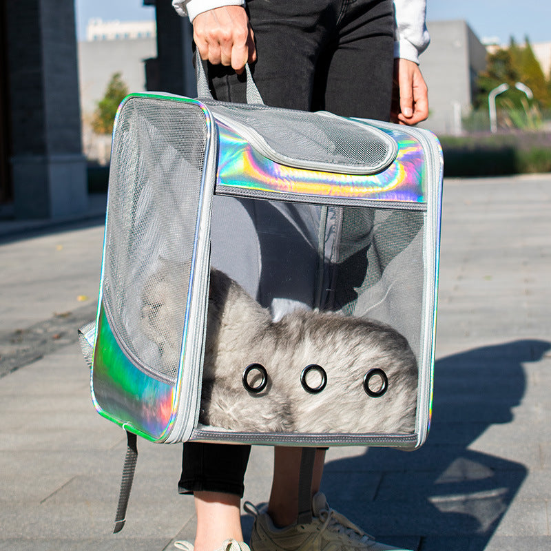 Transparent Laser Dog Backpack