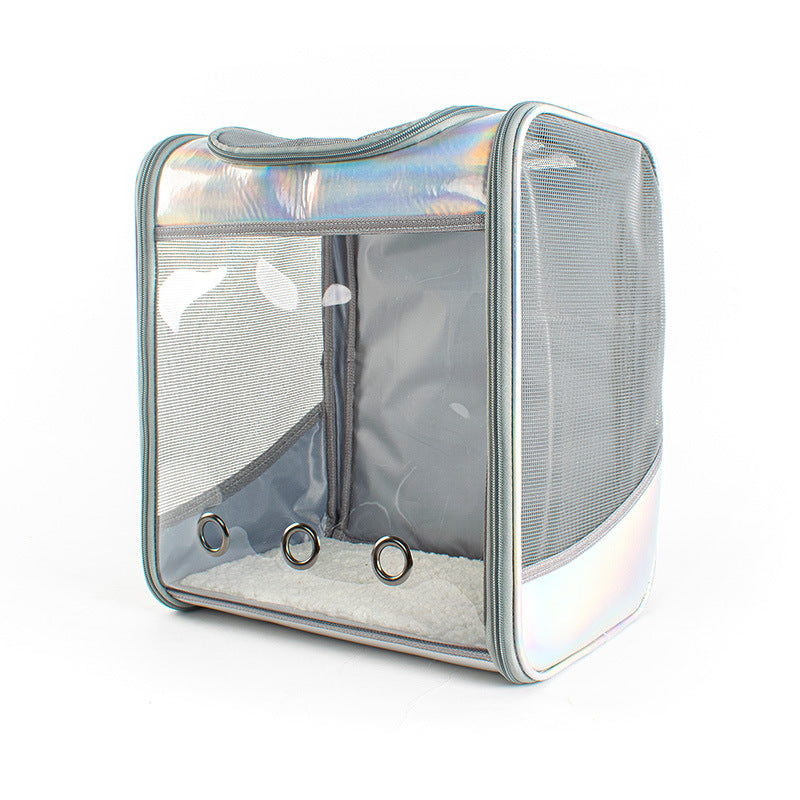 Transparent Laser Dog Backpack