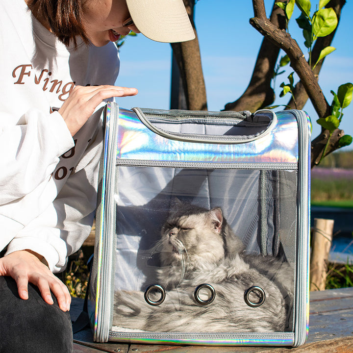 Transparent Laser Dog Backpack