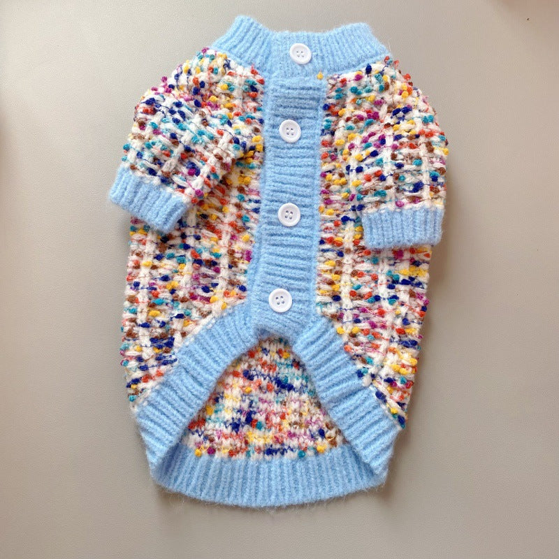 Pet Color-Block Cardigan Sweater