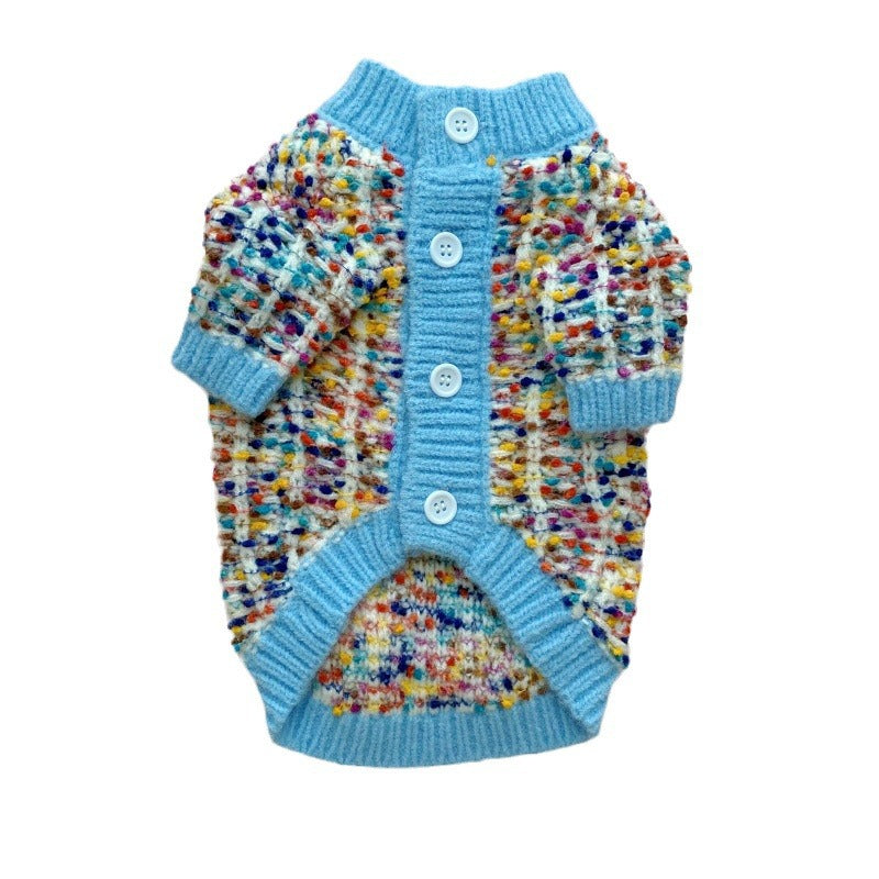 Pet Color-Block Cardigan Sweater