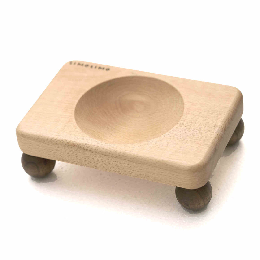 Solid Wood Cat Bowl Ceramic Pet Bowl