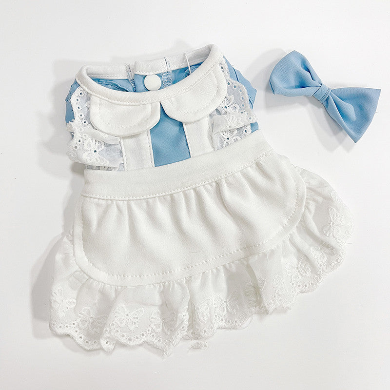 Maid Pet Lace Dress Dog Cat