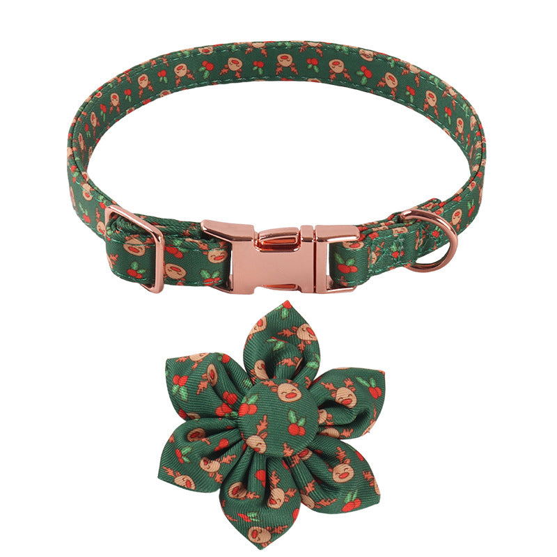 Pet Supplies Design Christmas Series Bow SUNFLOWER Holiday Dog Collar