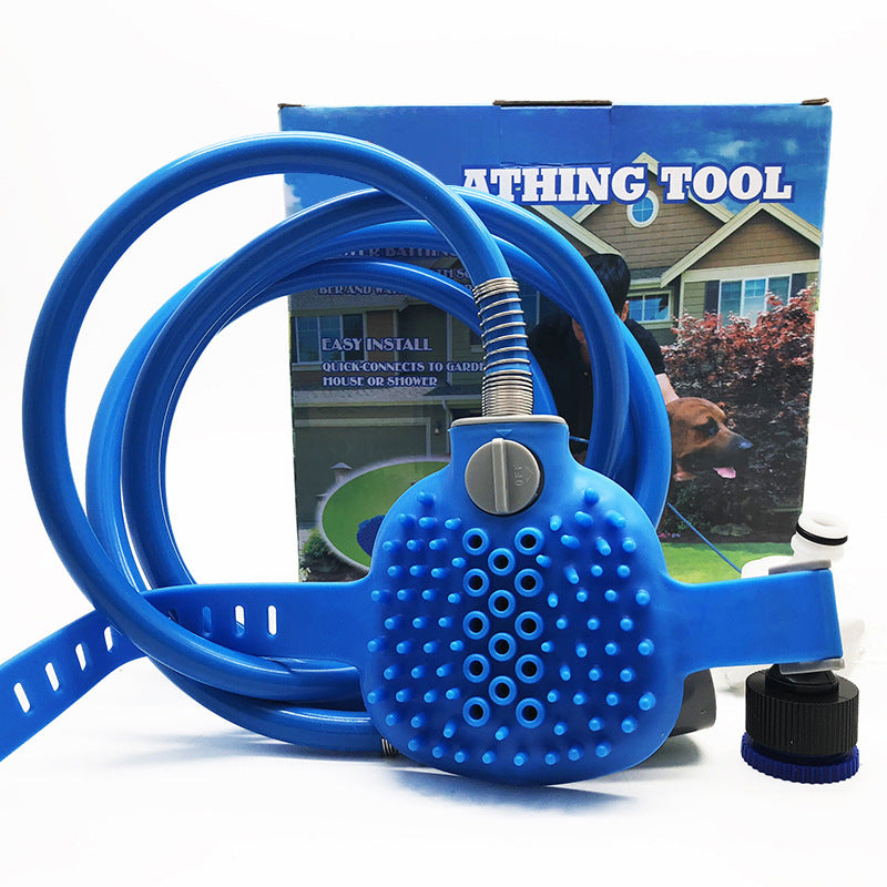 Pet Outdoor Shower Bath Brush Dog