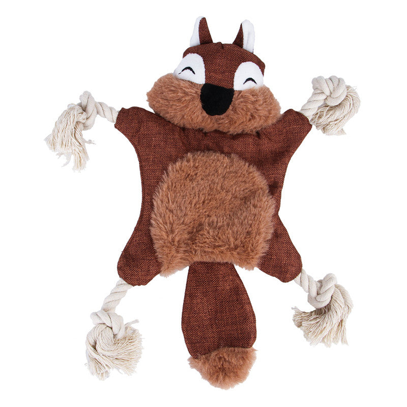 Dog Toys, Stuffed, Chewing, Plush, Squeaky Animal Pet Toys, Puppy, Fox, Squirrel, Dog, Cat, Chewing, Squeaky Toys, Pet Supplies