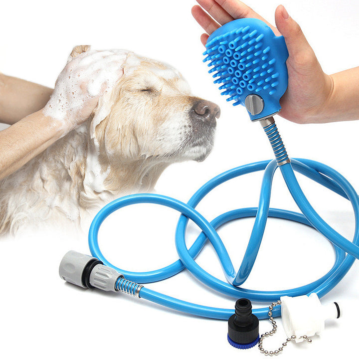 Pet Outdoor Shower Bath Brush Dog